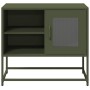 Mueble para TV de acero verde oliva 68x39x60,5 cm de , Muebles TV - Ref: Foro24-853390, Precio: 79,29 €, Descuento: %