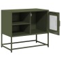 Mueble para TV de acero verde oliva 68x39x60,5 cm de , Muebles TV - Ref: Foro24-853390, Precio: 79,29 €, Descuento: %