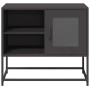 Mueble para TV de acero negro 68x39x60,5 cm de , Muebles TV - Ref: Foro24-853386, Precio: 66,16 €, Descuento: %