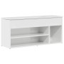 Banco zapatero madera de ingeniería blanco brillo 102x30,5x45cm de , Zapateros y organizadores de calzado - Ref: Foro24-86114...