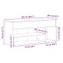 Banco zapatero madera de ingeniería blanco brillo 102x30,5x45cm de , Zapateros y organizadores de calzado - Ref: Foro24-86114...