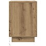 Mesilla de noche con luces LED roble artesanal 38x34x50 cm de , Mesitas de noche - Ref: Foro24-861299, Precio: 58,08 €, Descu...