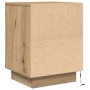 Mesilla de noche con luces LED roble artesanal 38x34x50 cm de , Mesitas de noche - Ref: Foro24-861299, Precio: 58,08 €, Descu...
