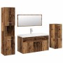 Juego de muebles de baño 5 piezas madera ingeniería envejecida de , Muebles de baño - Ref: Foro24-3328913, Precio: 448,61 €, ...