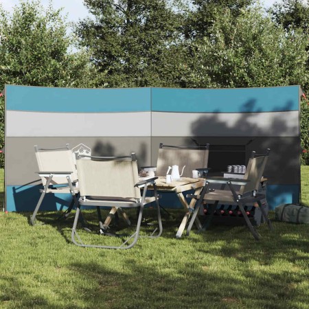 Cortaviento de camping impermeable azul 340x130 cm de , Paravientos - Ref: Foro24-4009658, Precio: 28,22 €, Descuento: %