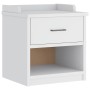 Banco de recibidor SANDNES madera maciza pino blanco 45x40x50cm de , Bancos para recibidores y almacenamiento - Ref: Foro24-4...