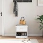 Banco de recibidor SANDNES madera maciza pino blanco 45x40x50cm de , Bancos para recibidores y almacenamiento - Ref: Foro24-4...