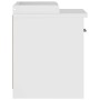 Banco de recibidor SANDNES madera maciza pino blanco 45x40x50cm de , Bancos para recibidores y almacenamiento - Ref: Foro24-4...