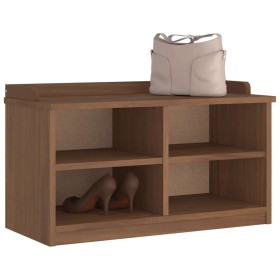 Banco de recibidor SANDNES madera maciza de pino 87x40x50 cm de , Bancos para recibidores y almacenamiento - Ref: Foro24-4010...