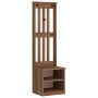 Perchero de entrada SANDENS 45x40x159,5cm madera maciza de pino de , Bancos para recibidores y almacenamiento - Ref: Foro24-4...