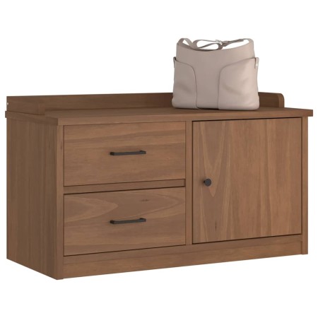 Banco de recibidor SANDNES madera maciza de pino 87x40x50 cm de , Bancos para recibidores y almacenamiento - Ref: Foro24-4010...