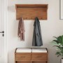 Perchero de pared SANDNES madera maciza de pino 87x30x42 cm de , Percheros para sombreros y abrigos - Ref: Foro24-4010472, Pr...