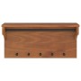 Perchero de pared SANDNES madera maciza de pino 87x30x42 cm de , Percheros para sombreros y abrigos - Ref: Foro24-4010472, Pr...