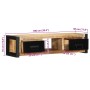 Mueble para la TV 100x30x25 madera maciza mango rugosa de , Muebles TV - Ref: Foro24-4013597, Precio: 160,16 €, Descuento: %