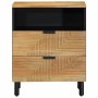 Mesita de noche madera maciza de mango 50x33x60 cm marrón de , Mesitas de noche - Ref: Foro24-4017730, Precio: 107,59 €, Desc...