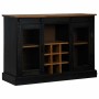 Aparador HALDEN 2 puertas correderas negro 112x40x80 cm de , Aparadores - Ref: Foro24-4018428, Precio: 282,35 €, Descuento: %
