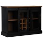 Aparador HALDEN 2 puertas correderas negro 112x40x80 cm de , Aparadores - Ref: Foro24-4018428, Precio: 282,35 €, Descuento: %