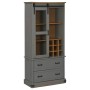 Vinoteca HALDEN con botelleros y puerta corredera gris pino de , Armarios para vino y licores - Ref: Foro24-4018435, Precio: ...