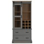 Vinoteca HALDEN con botelleros y puerta corredera gris pino de , Armarios para vino y licores - Ref: Foro24-4018435, Precio: ...
