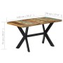 Mesa de comedor de madera maciza reciclada 140x70x75 cm en Mesas de comedor | Comprar online en Foru.es