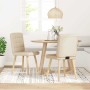 Sillas de comedor 2 unidades tela color crema de , Sillas de comedor - Ref: Foro24-4101098, Precio: 106,79 €, Descuento: %