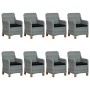 Set comedor jardín 9 pzas y cojines ratán sintético gris claro de vidaXL, Conjuntos de jardín - Ref: Foro24-3060176, Precio: ...