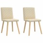 Sillas de comedor 2 unidades tela color crema de , Sillas de comedor - Ref: Foro24-4101128, Precio: 104,91 €, Descuento: %