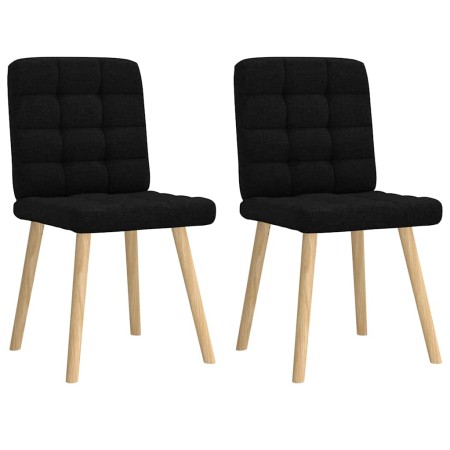 Sillas de comedor 2 unidades tela negro de , Sillas de comedor - Ref: Foro24-4101093, Precio: 106,79 €, Descuento: %