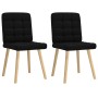 Sillas de comedor 2 unidades tela negro de , Sillas de comedor - Ref: Foro24-4101093, Precio: 106,79 €, Descuento: %