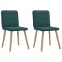 Sillas de comedor 2 unidades tela verde oscuro de , Sillas de comedor - Ref: Foro24-4101149, Precio: 104,51 €, Descuento: %