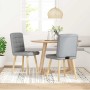 Sillas de comedor giratorias 2 unidades tela gris claro de , Sillas de comedor - Ref: Foro24-4101091, Precio: 106,42 €, Descu...