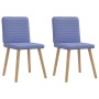 Sillas de comedor 2 uds tela azul jeans de , Sillas de comedor - Ref: Foro24-4101154, Precio: 104,51 €, Descuento: %