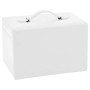 Joyero de 3 niveles con espejo y cerradura blanco 26x18x17,5 cm de , Soportes para joyería - Ref: Foro24-4103558, Precio: 46,...