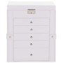 Joyero de 6 niveles con espejo y cerradura blanco de , Soportes para joyería - Ref: Foro24-4103564, Precio: 64,06 €, Descuent...