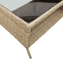 Sofá jardín de 2 plazas con cojín y mesa beige ratán sintético de , Sofás de exterior - Ref: Foro24-4103849, Precio: 211,22 €...
