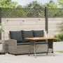 Sofá jardín de 3 plazas con cojín y mesa gris ratán sintético de , Sofás de exterior - Ref: Foro24-4103856, Precio: 309,93 €,...