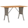 Sofá jardín de 3 plazas con cojín y mesa gris ratán sintético de , Sofás de exterior - Ref: Foro24-4103856, Precio: 309,93 €,...