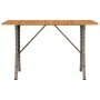 Sofá jardín de 3 plazas con cojín y mesa gris ratán sintético de , Sofás de exterior - Ref: Foro24-4103856, Precio: 309,93 €,...