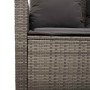 Sofá jardín de 3 plazas con cojín y mesa gris ratán sintético de , Sofás de exterior - Ref: Foro24-4103856, Precio: 309,93 €,...
