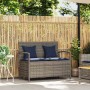 Banco de jardín con almacenaje y cojín gris ratán sintético de , Bancos de jardín - Ref: Foro24-4104218, Precio: 254,35 €, De...