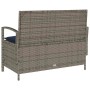 Banco de jardín con almacenaje y cojín gris ratán sintético de , Bancos de jardín - Ref: Foro24-4104218, Precio: 254,35 €, De...