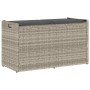 Banco de almacenaje con cojín gris claro 100 cm ratán sintético de , Bancos de jardín - Ref: Foro24-4104065, Precio: 153,05 €...