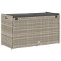 Banco de almacenaje con cojín gris claro 100 cm ratán sintético de , Bancos de jardín - Ref: Foro24-4104065, Precio: 153,05 €...