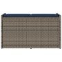Banco de almacenaje con cojín gris 100 cm ratán sintético de , Bancos de jardín - Ref: Foro24-4104067, Precio: 136,14 €, Desc...