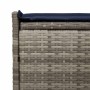 Banco de almacenaje con cojín gris 100 cm ratán sintético de , Bancos de jardín - Ref: Foro24-4104067, Precio: 136,14 €, Desc...