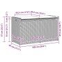Banco de almacenaje con cojín gris 100 cm ratán sintético de , Bancos de jardín - Ref: Foro24-4104067, Precio: 136,14 €, Desc...