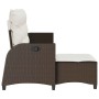Sofá de jardín reclinable con cojines en forma de L marrón de , Sofás de exterior - Ref: Foro24-4108239, Precio: 289,76 €, De...