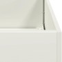 Jardinera de acero laminado en frío blanco 80x80x40 cm de , Maceteros y jardineras - Ref: Foro24-860739, Precio: 87,94 €, Des...