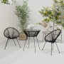 Juego de comedor de jardín 3 piezas ratán PVC negro de vidaXL, Conjuntos de jardín - Ref: Foro24-3060279, Precio: 274,31 €, D...
