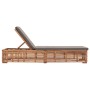 Tumbona con cojín madera maciza de teca gris oscuro de vidaXL, Tumbonas - Ref: Foro24-316038, Precio: 258,59 €, Descuento: %